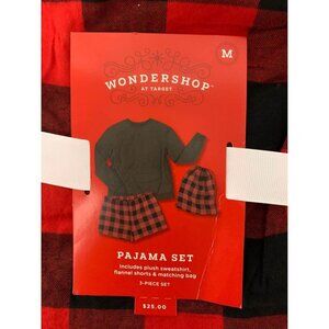 NWT Wondershop Christmas Pajamas Set Red Black Retro Y2K Unisex Size Medium
